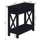 Oxford Flip Top End Table with Charging Station - Breighton Home