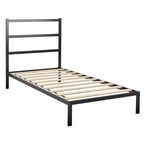 Costway Twin/Full Metal Bed Platform Frame Heavy Duty Mattress Foundation w/Headboard