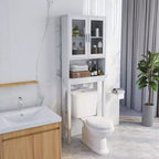 Meuble de Rangement WC Costway Étagère de Salle de Bain Gain de Place au-dessus des Toilettes