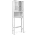Meuble de Rangement WC Costway Étagère de Salle de Bain Gain de Place au-dessus des Toilettes