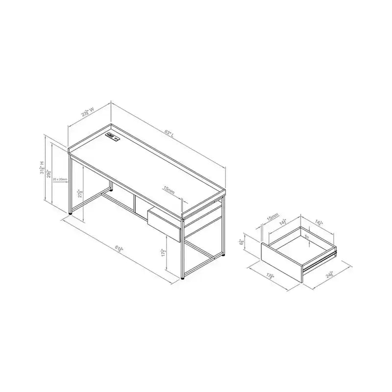 Newtonmore Writing Desk Matte - miBasics