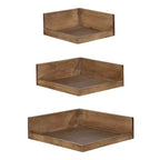 3pc Levie Corner Shelf Set - Kate & Laurel All Things Decor
