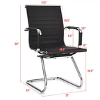 Costway Lot de 4 chaises de bureau pour salle d'attente ou de conférence