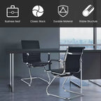 Costway Lot de 4 chaises de bureau pour salle d'attente ou de conférence