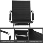 Costway Lot de 4 chaises de bureau pour salle d'attente ou de conférence