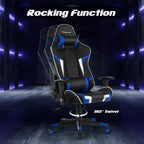 Costway Massage Gaming Chair Reclining Swivel Racing Office Chair w/Lumbar Support