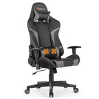 Costway Massage Gaming Chair Reclining Swivel Racing Office Chair w/Lumbar Support