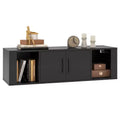 Costway 2-Door Floating Storage Cabinet with 2 Cubes Console Storage Hutch Under TV