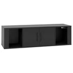 Meuble TV mural Costway avec 2 portes et 2 niches de rangement