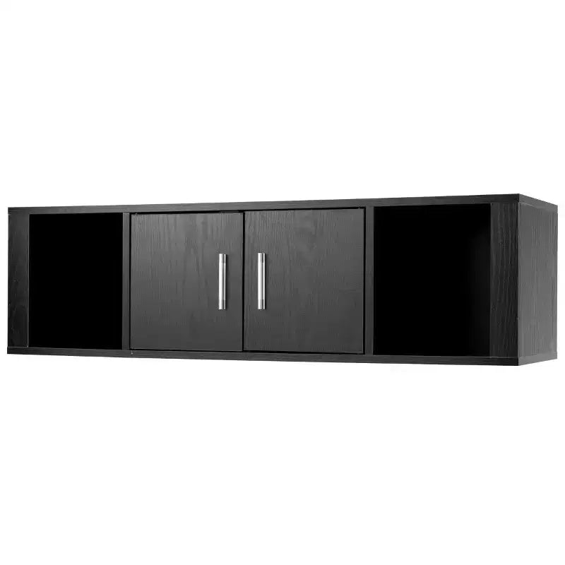 Meuble TV mural Costway avec 2 portes et 2 niches de rangement
