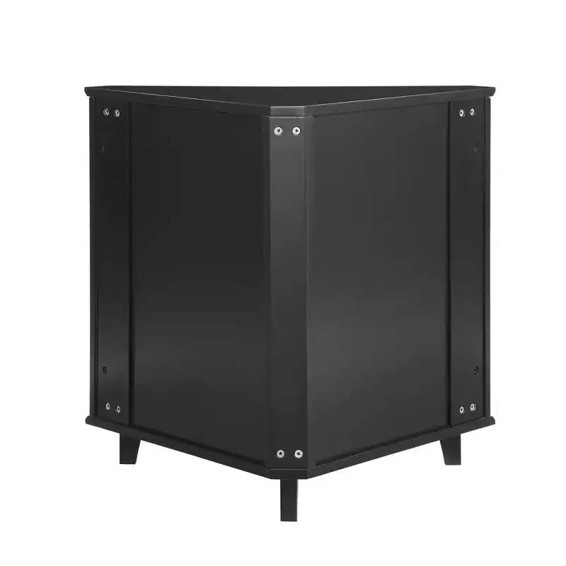 2 Door Corner Accent Cabinet with Fretwork Doors - Saracina Home