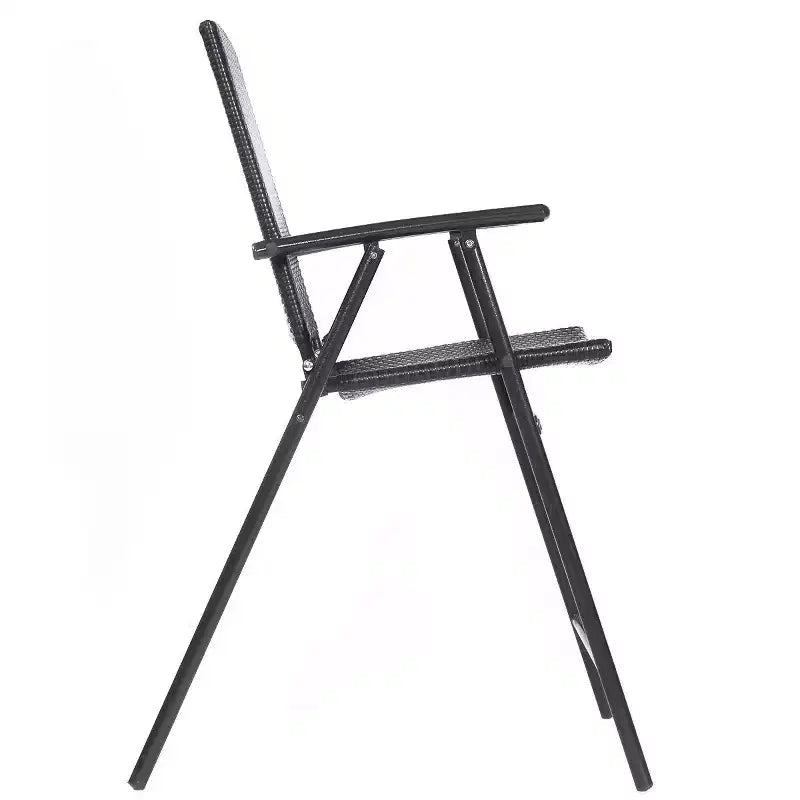 Tabouret de bar pliant Costway 4 pièces en rotin osier, mobilier intérieur et extérieur, marron