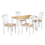 Ensemble de salle à manger rectangulaire Mason Farmhouse Crossback 5 pièces 4 places de Buylateral