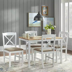 Ensemble de salle à manger rectangulaire Mason Farmhouse Crossback 5 pièces 4 places de Buylateral