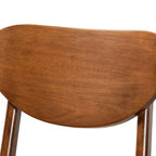 Lot de 2 tabourets de bar hauteur comptoir en tissu et bois Katya - Baxton Studio