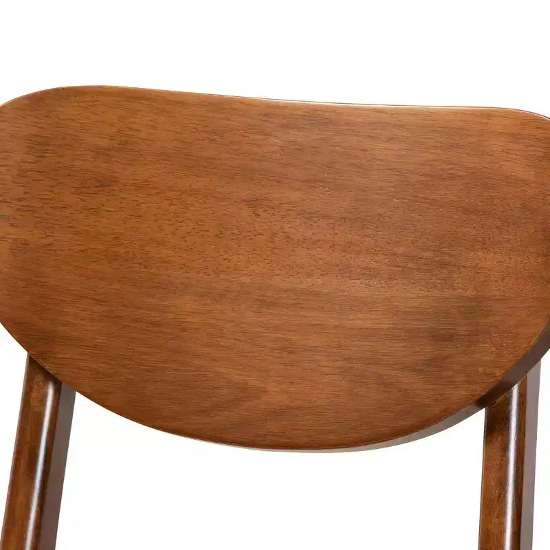 Lot de 2 tabourets de bar hauteur comptoir en tissu et bois Katya - Baxton Studio