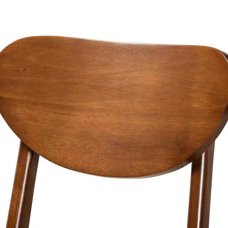 Lot de 2 tabourets de bar hauteur comptoir en tissu et bois Katya - Baxton Studio