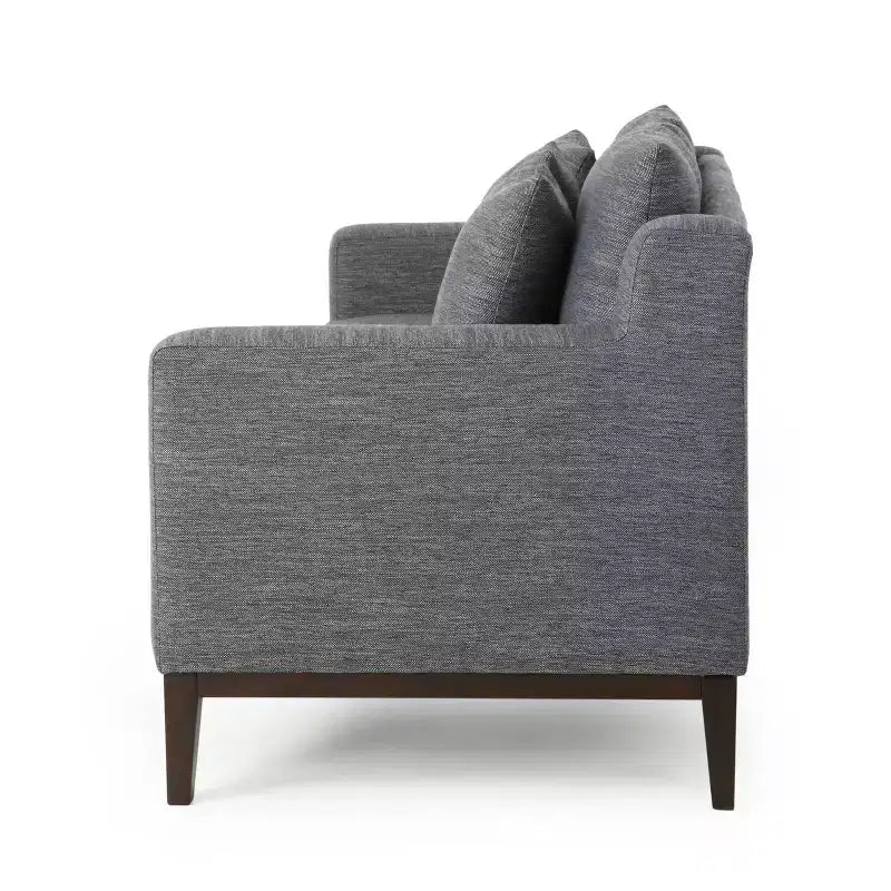 Elliston Contemporary Fabric 3 Seater Sofa with Accent Pillows - Christopher Knight Home