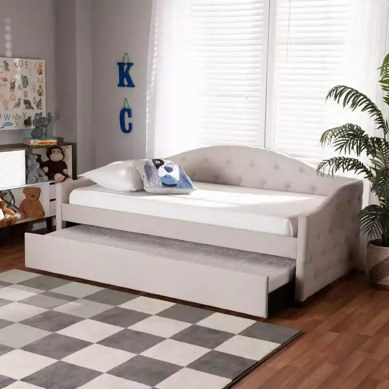 Becker Transitional Daybed with Trundle - Baxton Studio