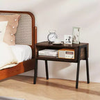 Costway Nightstand Set of 2 Stackable End Tables with Storage Compartment