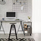 Lot de 2 tables de chevet Costway - Table d'appoint moderne avec étagère de rangement - Gris
