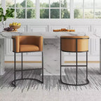 Tabouret de bar Cosmopolitan en métal rembourré - Manhattan Comfort