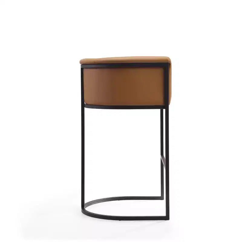 Tabouret de bar Cosmopolitan en métal rembourré - Manhattan Comfort