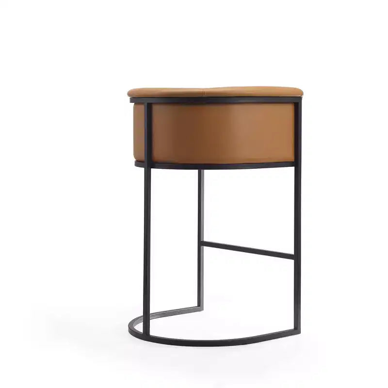 Tabouret de bar Cosmopolitan en métal rembourré - Manhattan Comfort