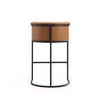 Tabouret de bar Cosmopolitan en métal rembourré - Manhattan Comfort