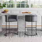 Tabouret de bar Cosmopolitan en métal rembourré - Manhattan Comfort