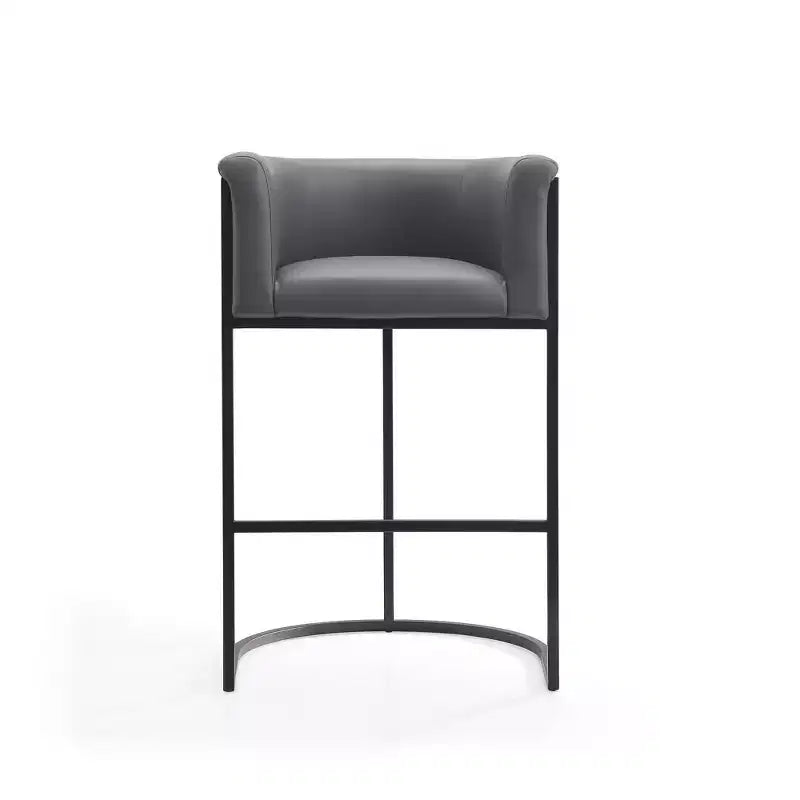 Tabouret de bar Cosmopolitan en métal rembourré - Manhattan Comfort