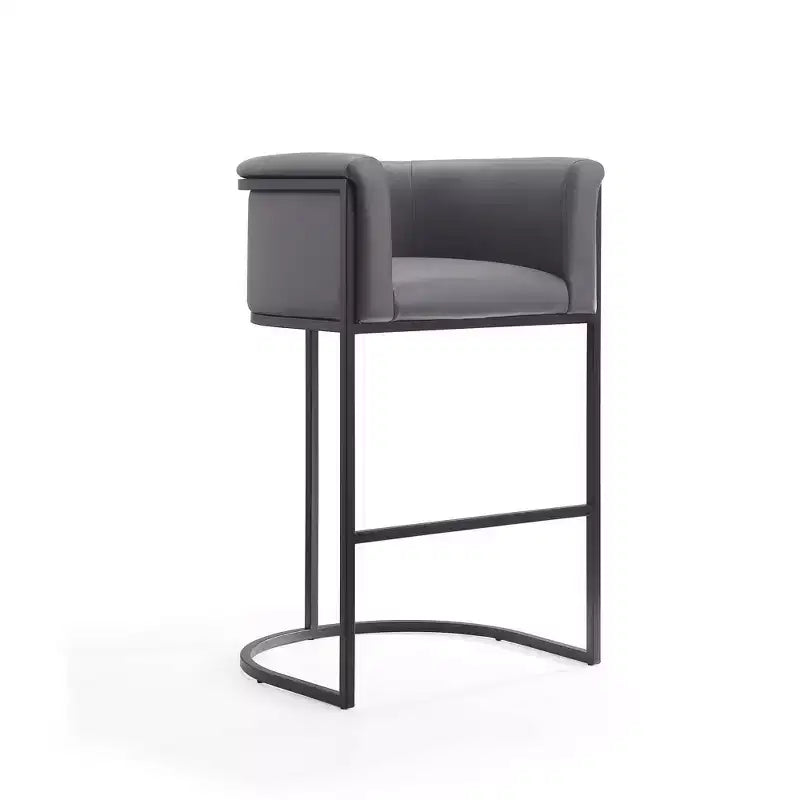 Tabouret de bar Cosmopolitan en métal rembourré - Manhattan Comfort