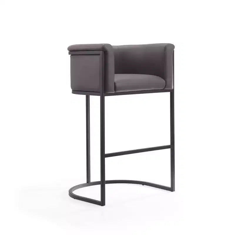 Tabouret de bar Cosmopolitan en métal rembourré - Manhattan Comfort