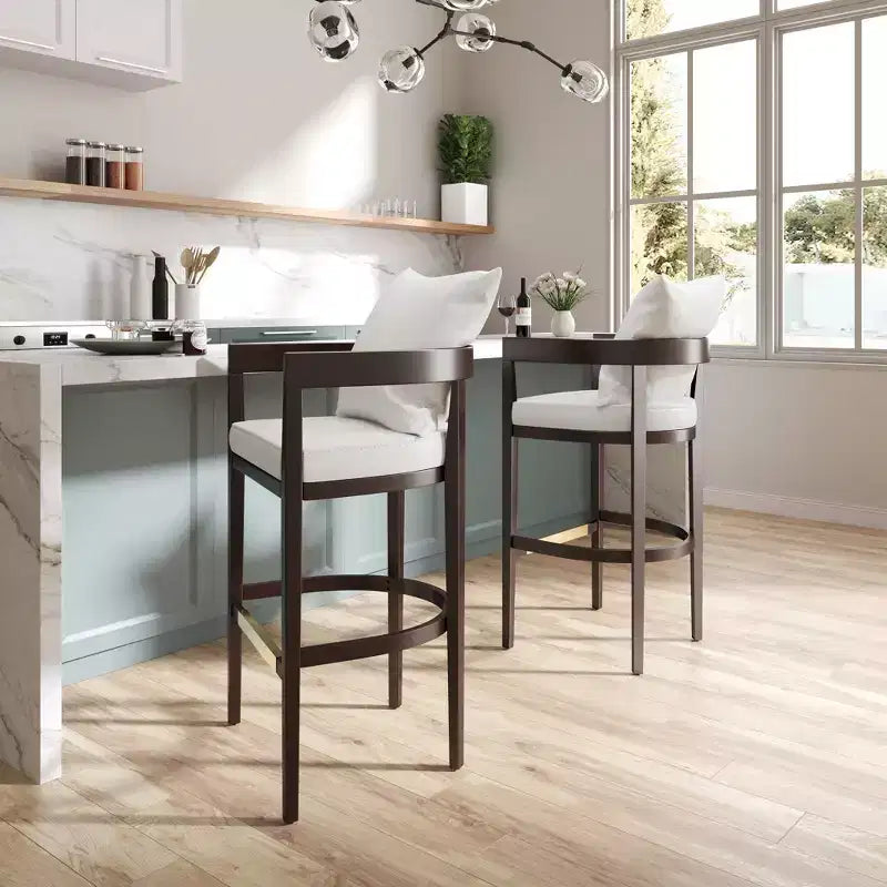 Tabouret de bar Ritz en hêtre rembourré - Manhattan Comfort