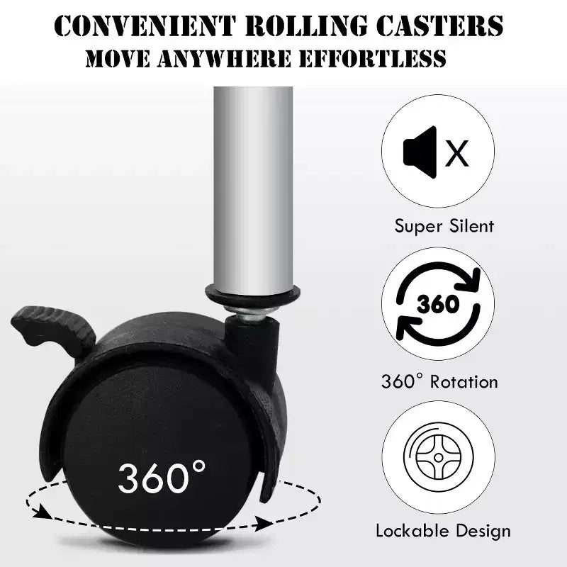 Costway Meuble de Rangement à roulettes 4 Tiroirs pour Bricolage Papeterie Bureau École Organisateur Noir Blanc
