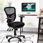 Chaise de bureau Costway en maille à 3 palettes, fauteuil de bureau pour ordinateur avec siège réglable