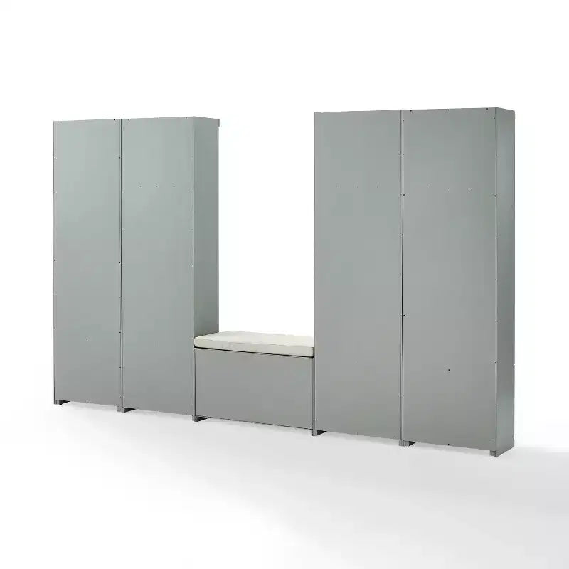 Ensemble 6 pièces Harper pour entrée avec banc, étagère, 2 armoires de rangement et 2 portemanteaux - Crosley