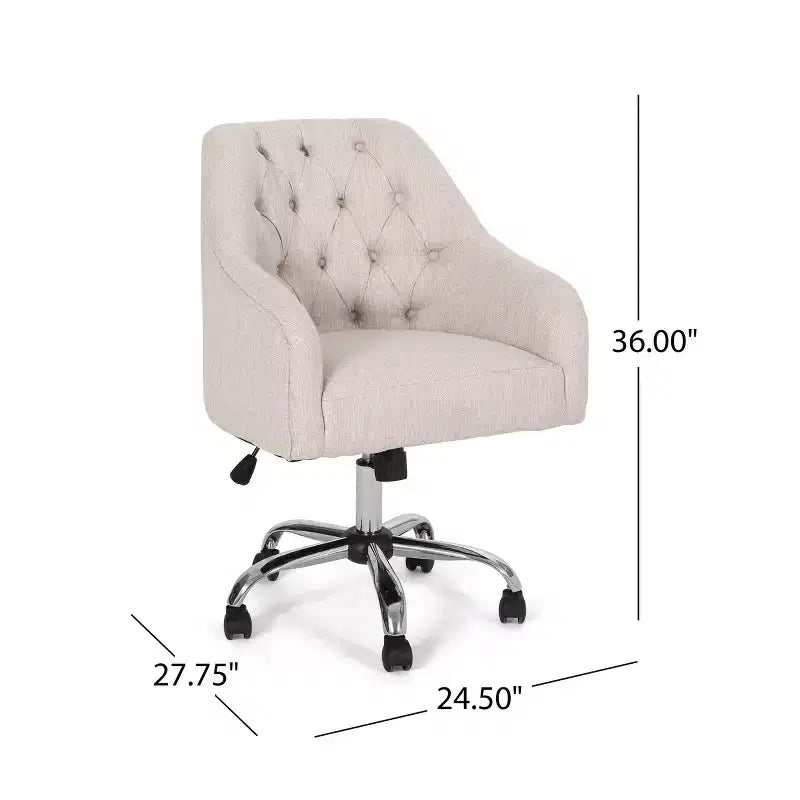 Chaise de bureau pivotante Barbour Tufted - Christopher Knight Home