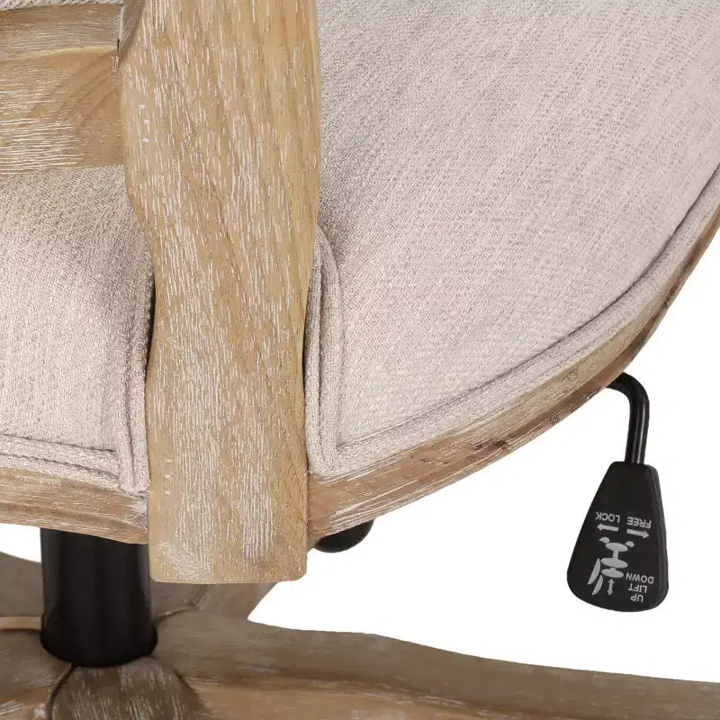 Chaise de bureau pivotante rembourrée Scilley French Country - Christopher Knight Home