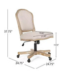 Chaise de bureau pivotante rembourrée Scilley French Country - Christopher Knight Home