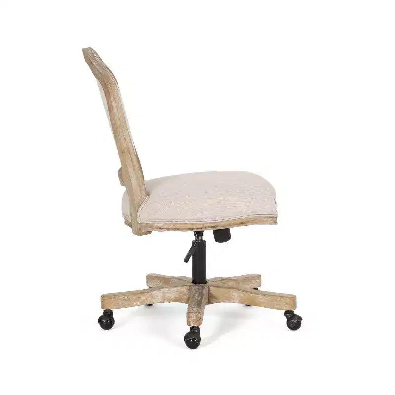 Chaise de bureau pivotante rembourrée Scilley French Country - Christopher Knight Home