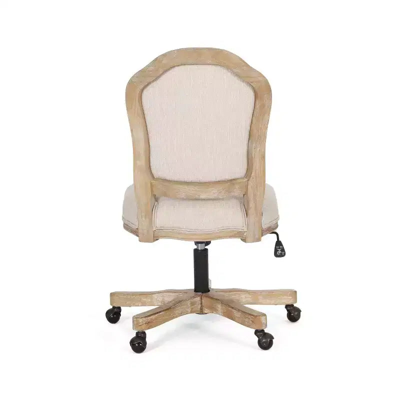 Chaise de bureau pivotante rembourrée Scilley French Country - Christopher Knight Home