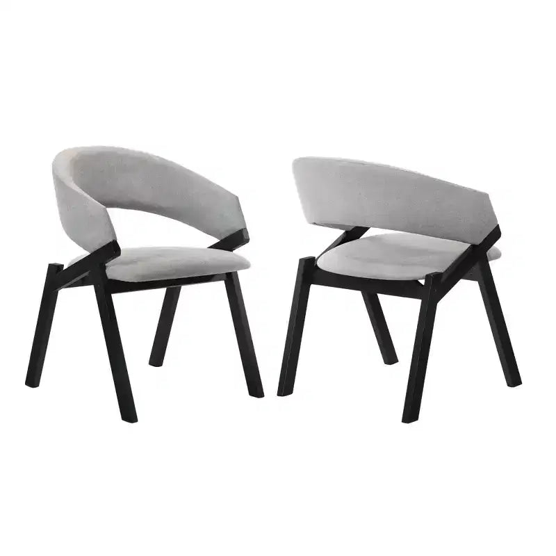 Lot de 2 chaises de salle à manger Talulah en placage de tissu - Armen Living