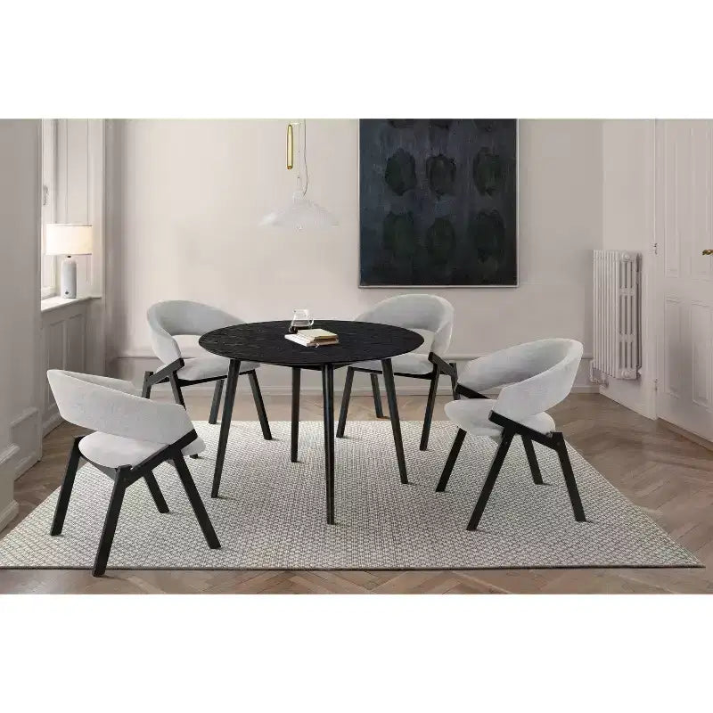 Lot de 2 chaises de salle à manger Talulah en placage de tissu - Armen Living