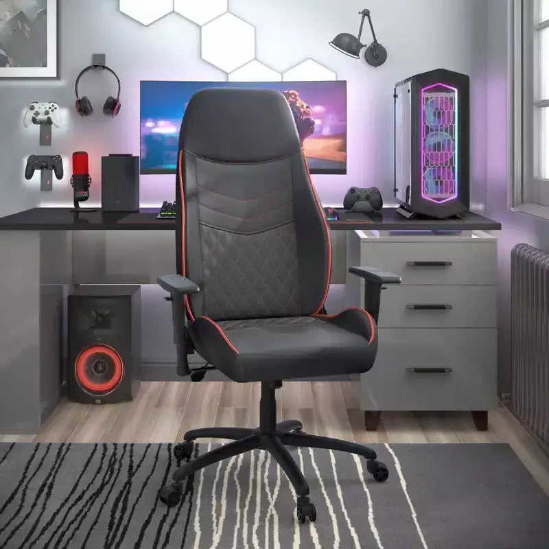 Fauteuil de gaming en similicuir surpiqué Ansar Diamond 24h/24, 7j/7, disponible à domicile