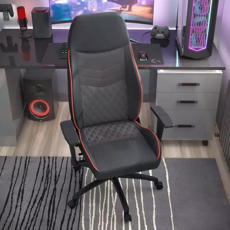 Fauteuil de gaming en similicuir surpiqué Ansar Diamond 24h/24, 7j/7, disponible à domicile