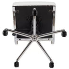 Chaise de bureau pivotante ergonomique Merrick Lane, dossier et assise côtelés, fauteuil de bureau sans accoudoirs à dossier mi-haut avec piètement en métal