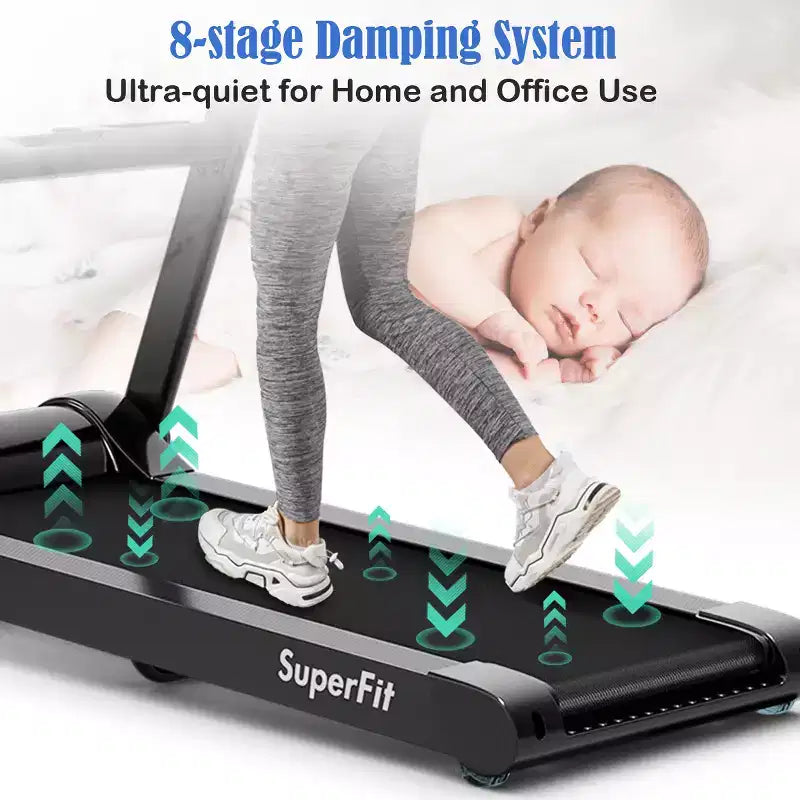 Tapis de course pliable Costway 2.25 CV avec écran tactile LED