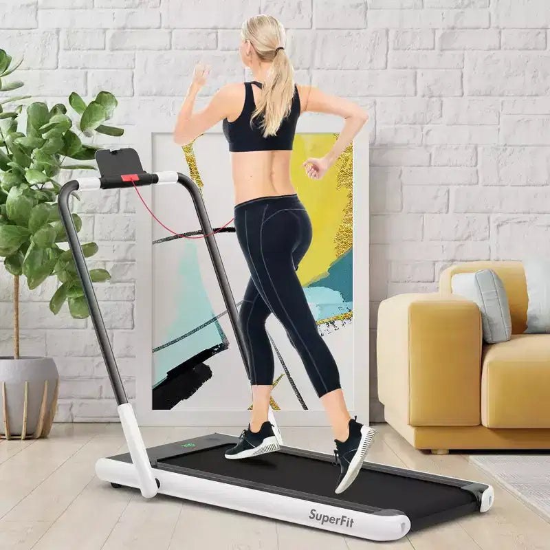 Tapis Roulant Pliable 2 en 1 Costway 2,25 CV avec Télécommande