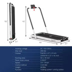 Tapis Roulant Pliable 2 en 1 Costway 2,25 CV avec Télécommande